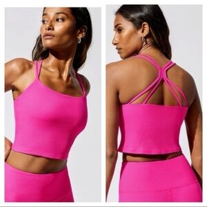 NEW Carbon38 Magenta Ribbed Cami Bra Size XS